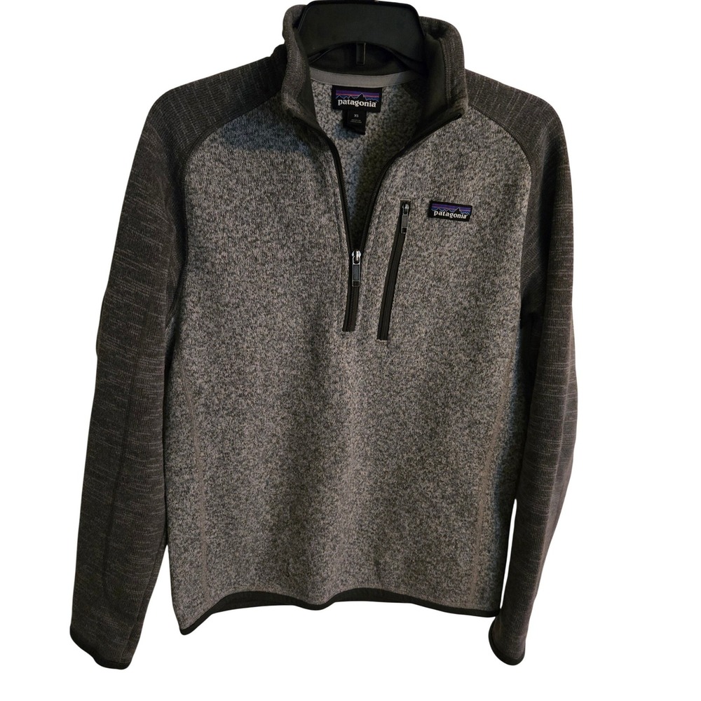 Patagonia Better‎ sweater Fleece Pullover Quarter Zip Gray Speckled Mens XS